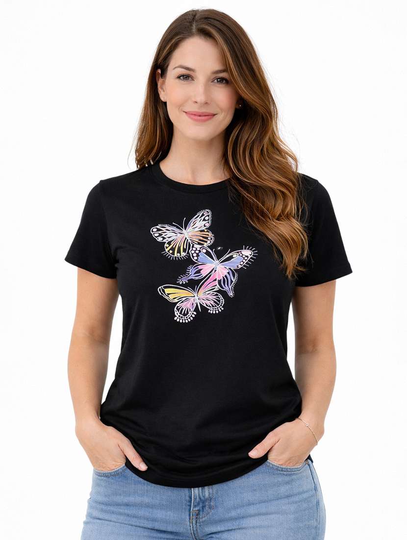 women printed short sleeve t-shirt
