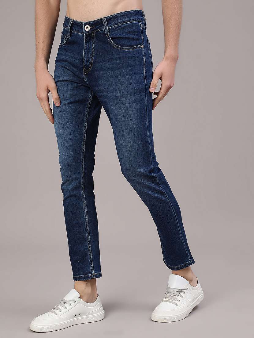 men washed mid rise slim fit jeans - 22385895 -  Standard Image - 3