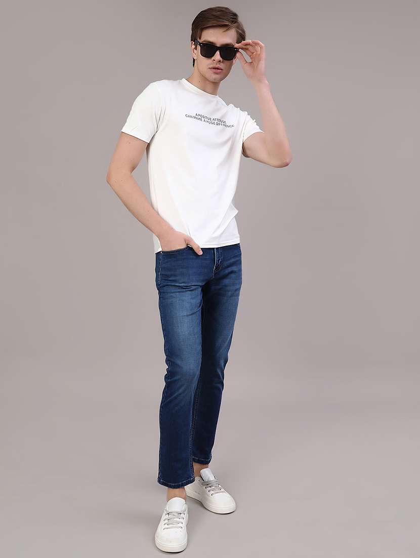 men washed mid rise slim fit jeans - 22385895 -  Standard Image - 5
