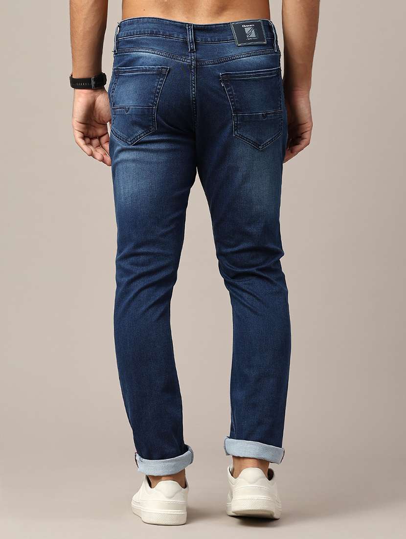 Men Washed Mid Rise Slim Fit Jeans - 22385897 -  Standard Image - 3