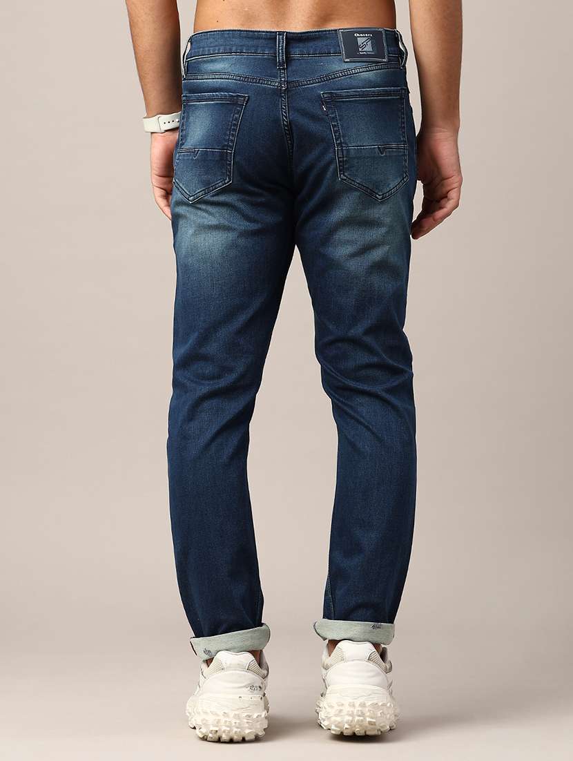 men washed mid rise slim fit jeans - 22385898 -  Standard Image - 3