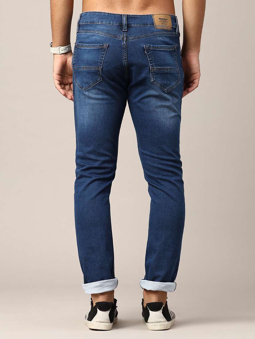 Men Washed Mid Rise Slim Fit Jeans - 22385899 -  Standard Image - 3