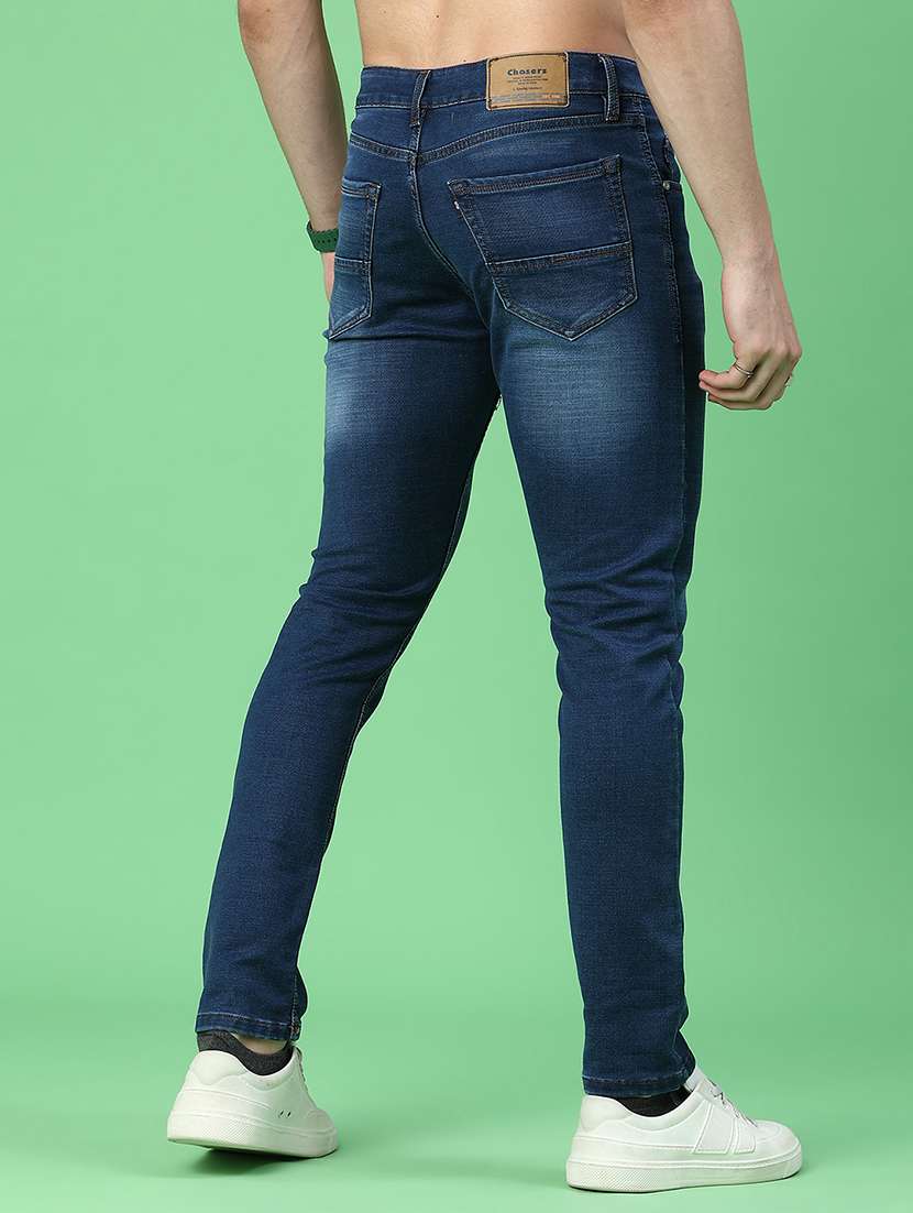 men washed mid rise slim fit jeans - 22385901 -  Standard Image - 3