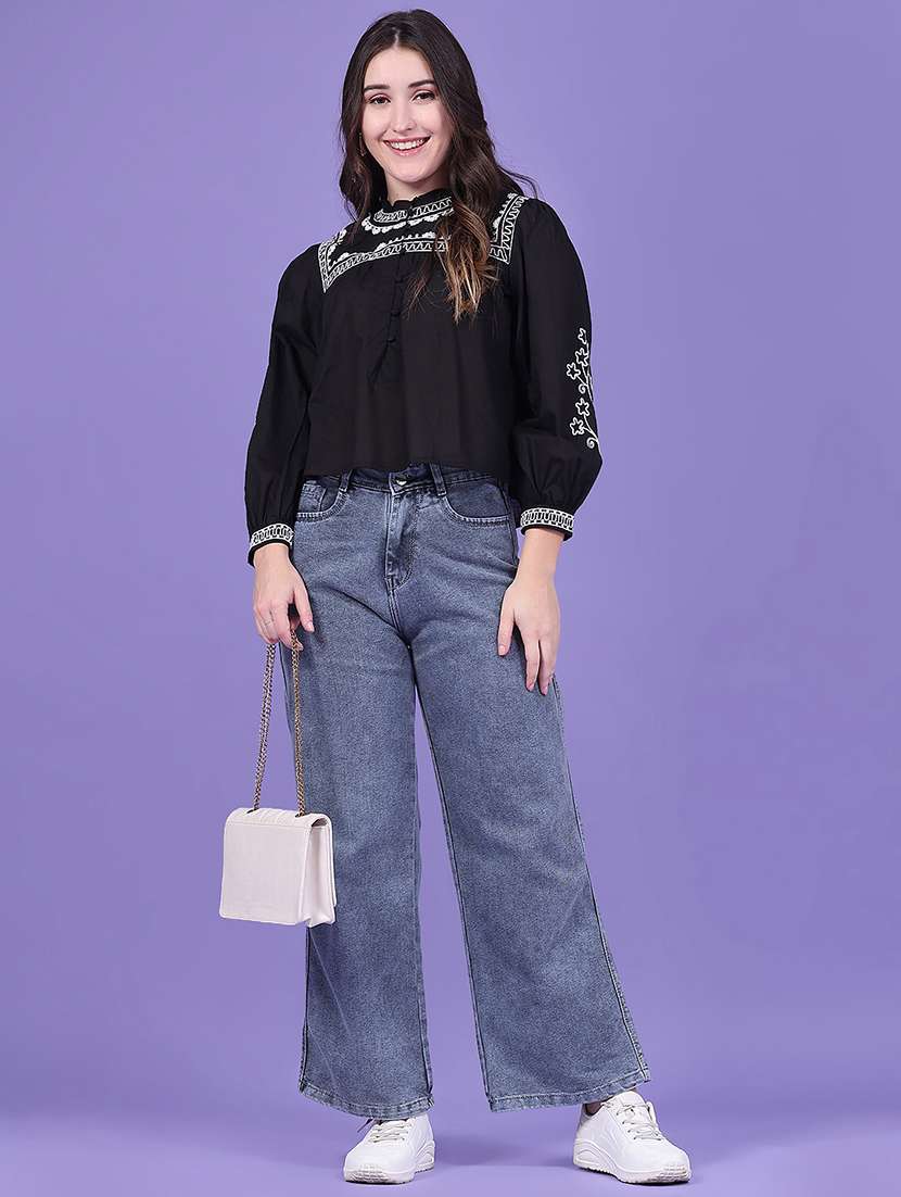 Women Embroidered Long Sleeves Regular Top - 22385907 -  Standard Image - 5