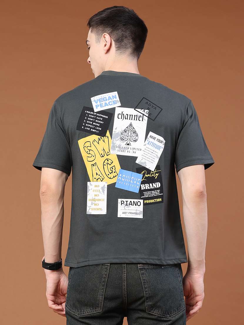 men printed short sleeve regular fit t-shirt