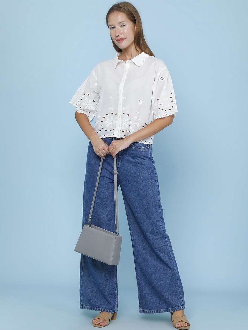 women embroidered short sleeves shirt - 22386413 -  Standard Image - 5