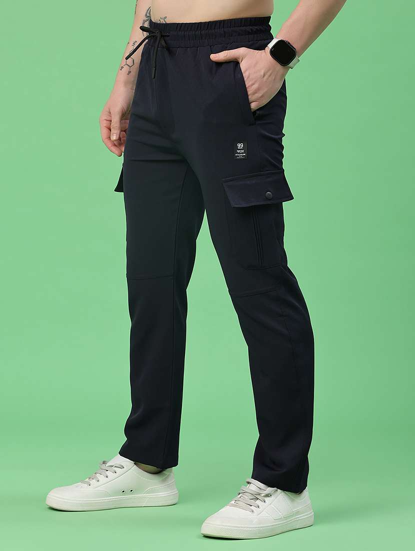 men solid mid rise regular fit cargo  - 22386439 -  Standard Image - 3