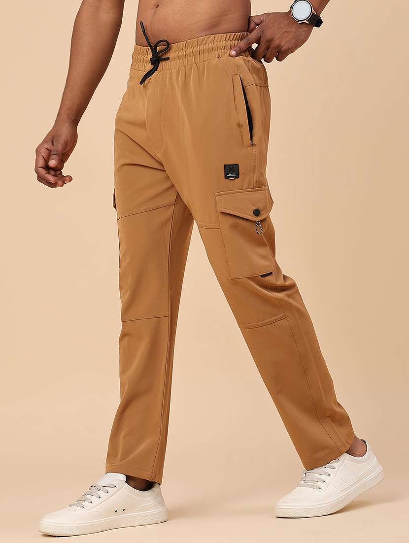 men solid mid rise regular fit cargo  - 22386464 -  Standard Image - 3
