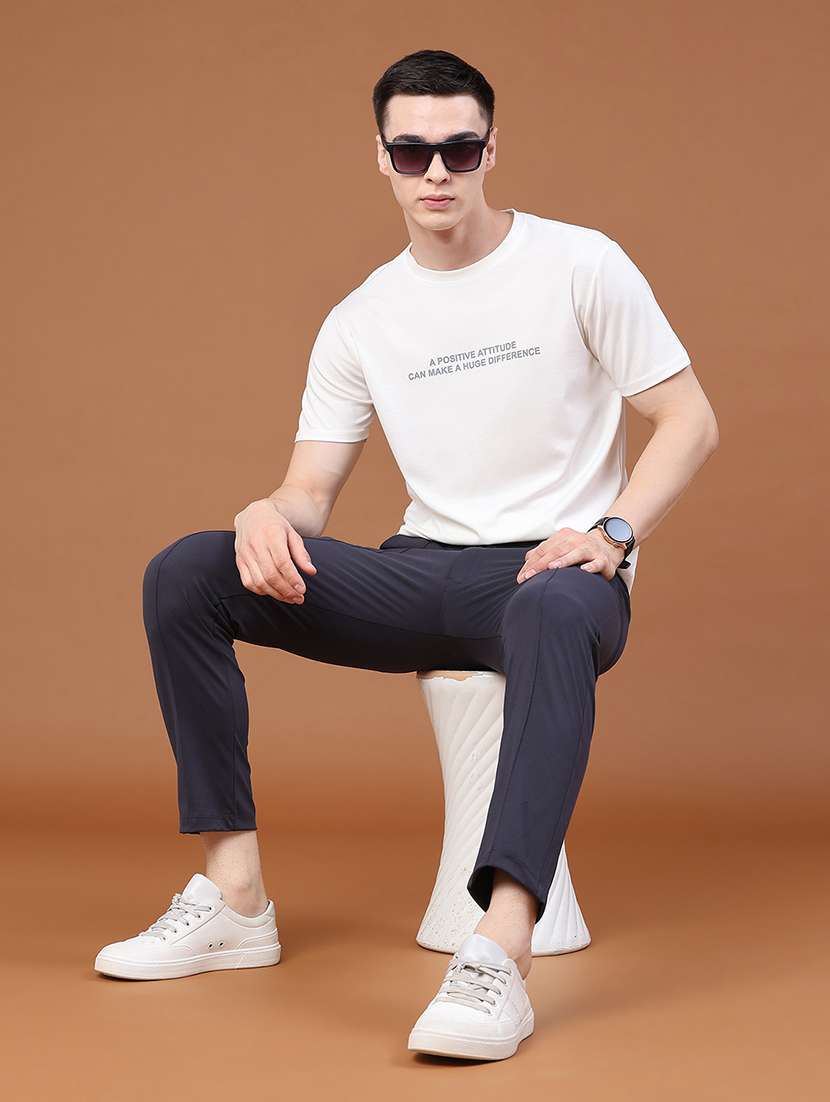 men solid mid rise slim fit track pant - 22386470 -  Standard Image - 5