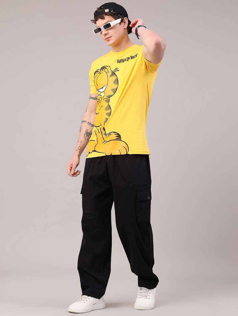 men solid mid rise relaxed fit cargo  - 22386473 -  Standard Image - 5