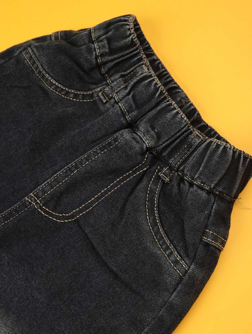 black poly cotton plain jean - 22386489 -  Standard Image - 3