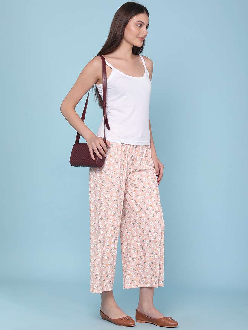 women floral printed mid rise palazzo - 22386495 -  Standard Image - 5