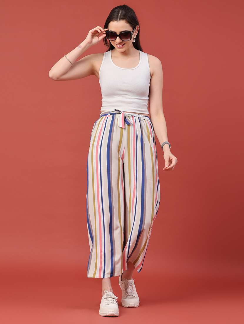 women printed mid rise relaxed fit culottes - 22386514 -  Standard Image - 5