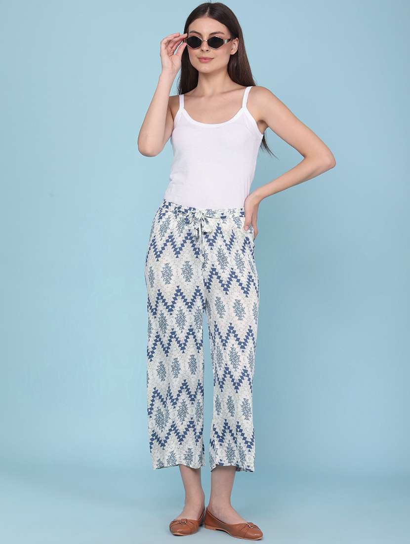 Women Printed Mid Rise Palazzo - 22386550 -  Standard Image - 5