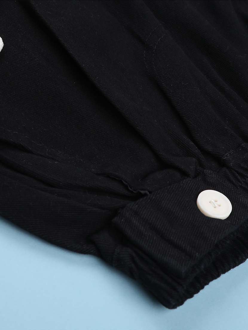 black cotton casual trouser - 22386606 -  Standard Image - 3