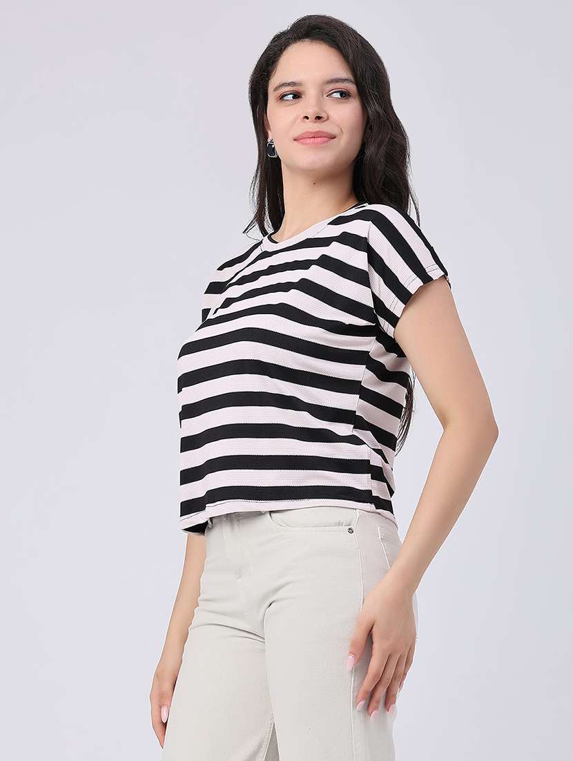 women printed round neck top - 22386635 -  Standard Image - 3