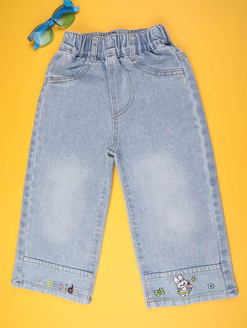 blue poly cotton plain jean