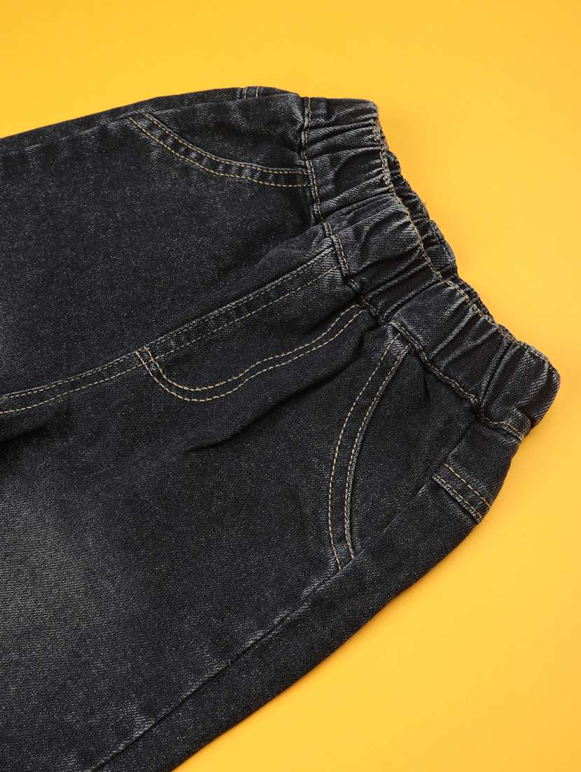 black poly cotton plain jean - 22386668 -  Standard Image - 3