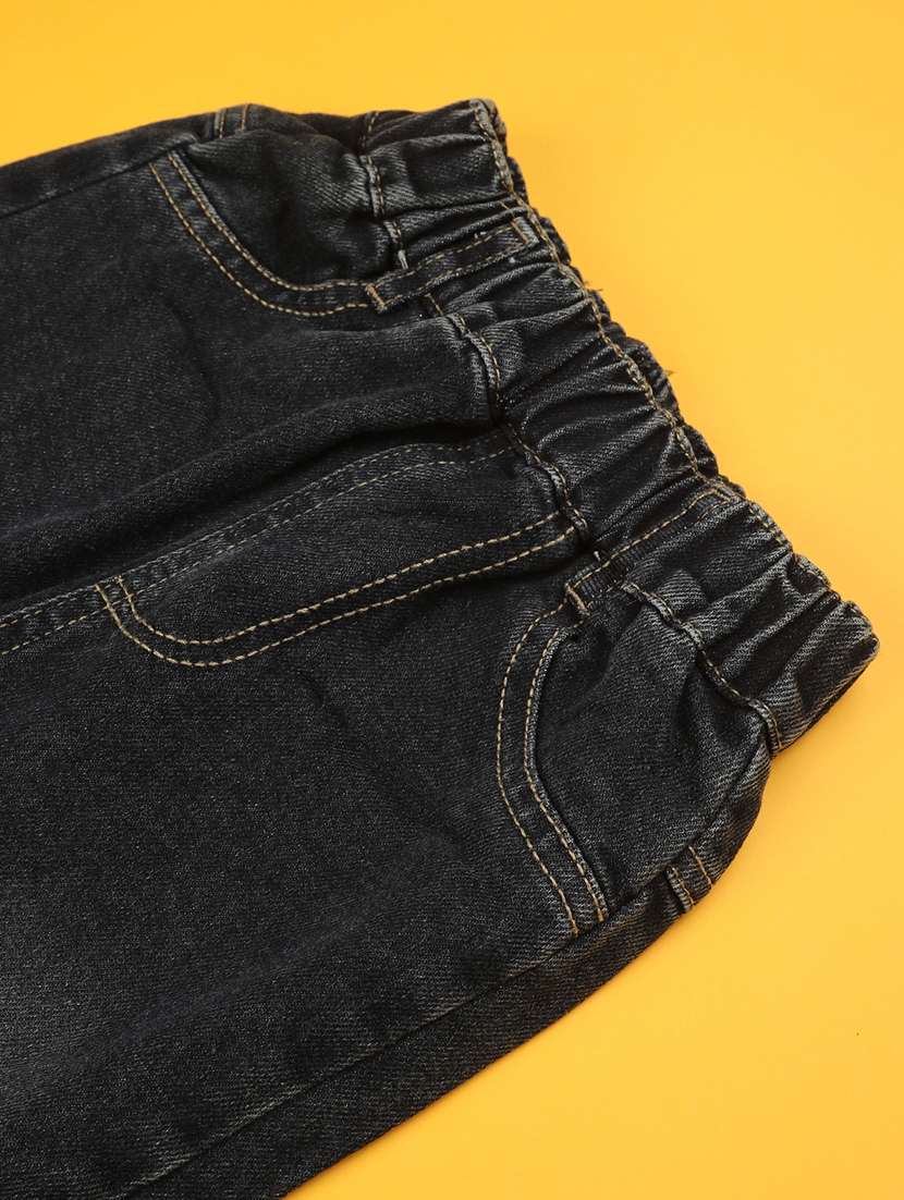 black poly cotton plain jean - 22386669 -  Standard Image - 3