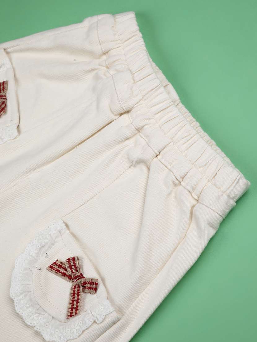 off white cotton casual trouser - 22386709 -  Standard Image - 3