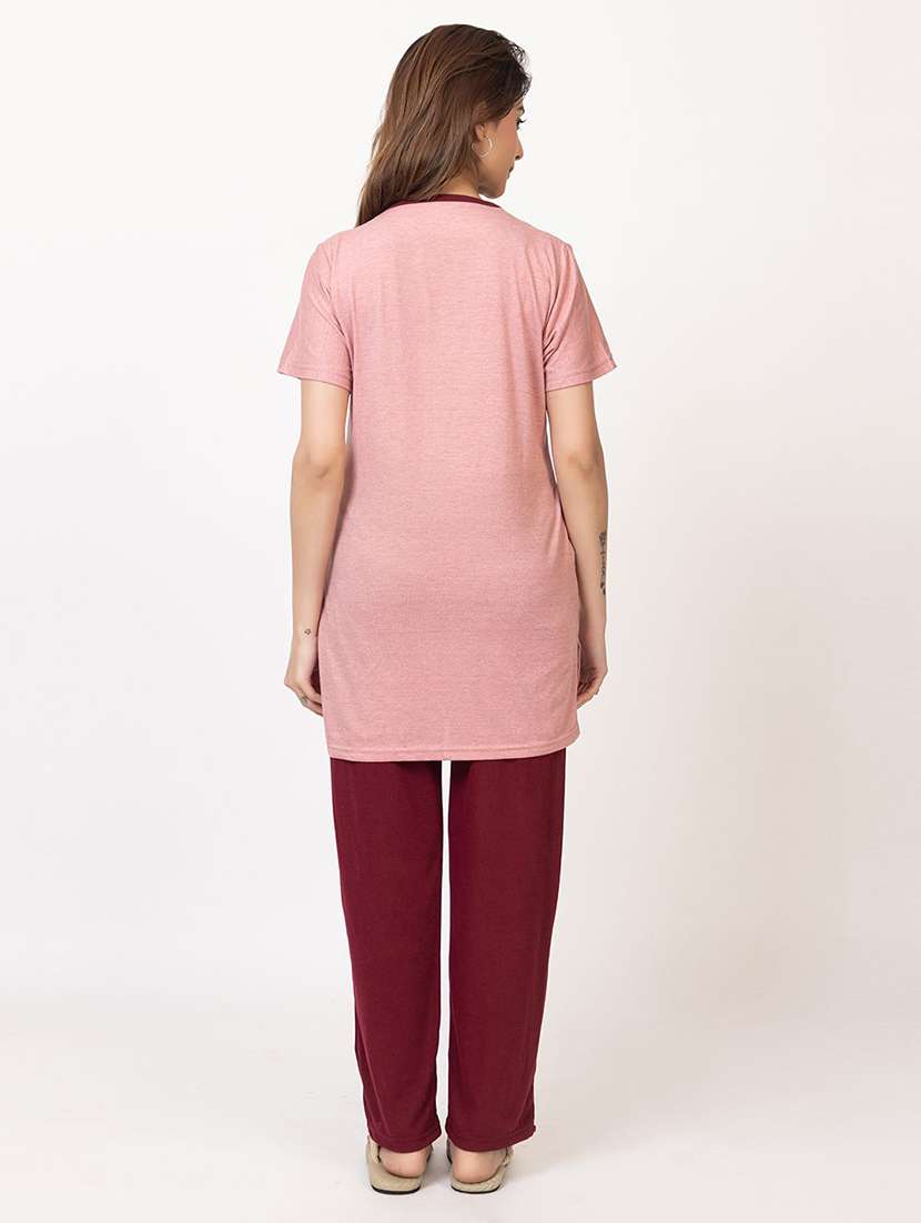 women printed nightwear pyjama set - 22386915 -  Standard Image - 3