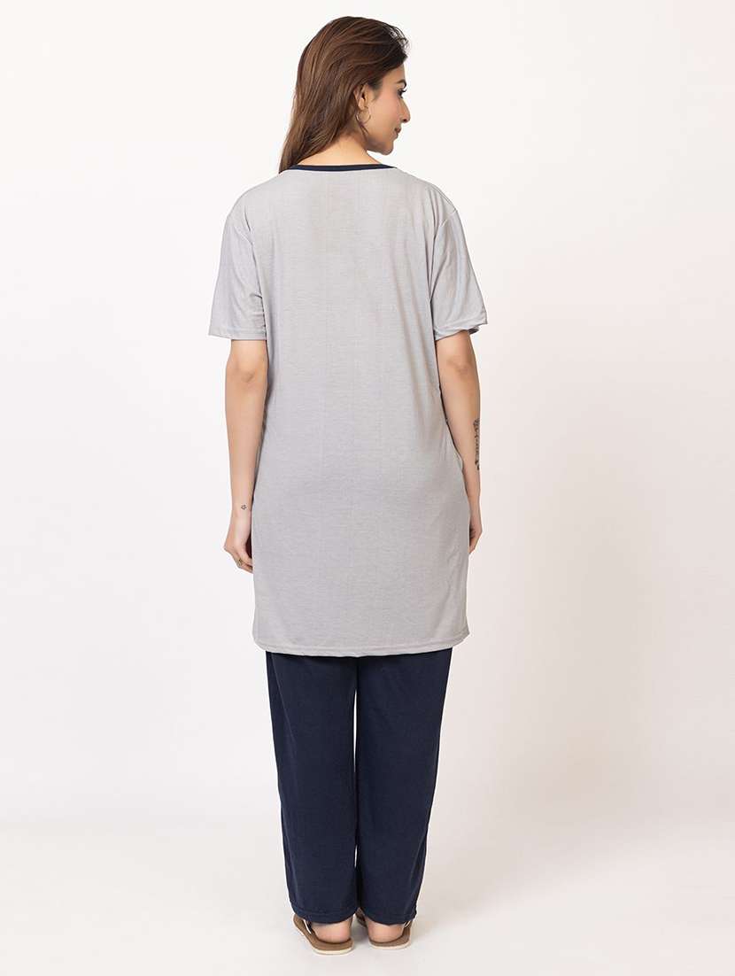 women printed nightwear pyjama set - 22386917 -  Standard Image - 3