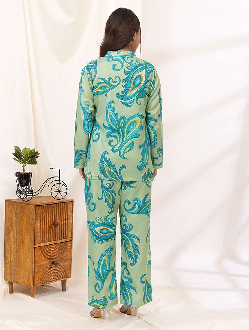 women printed top and trouser co-ord set - 22386920 -  Standard Image - 3