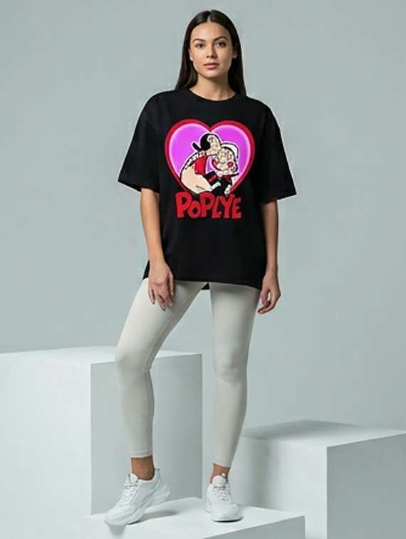 women printed short sleeve oversized t-shirt - 22387116 -  Standard Image - 3