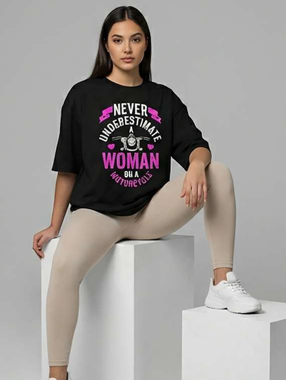 women printed short sleeve oversized t-shirt - 22387135 -  Standard Image - 3