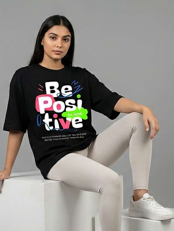 women printed short sleeve oversized t-shirt - 22387144 -  Standard Image - 3