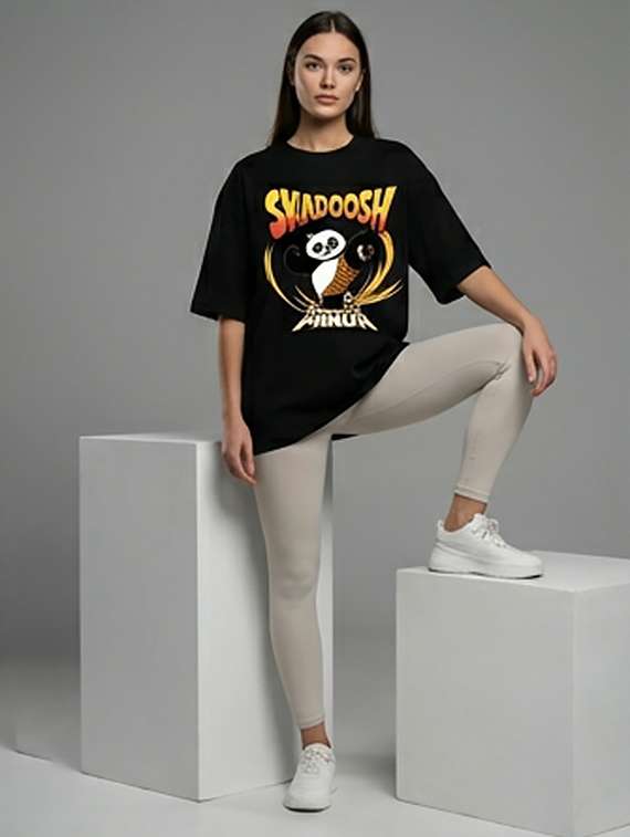 women printed short sleeve oversized t-shirt - 22387145 -  Standard Image - 3
