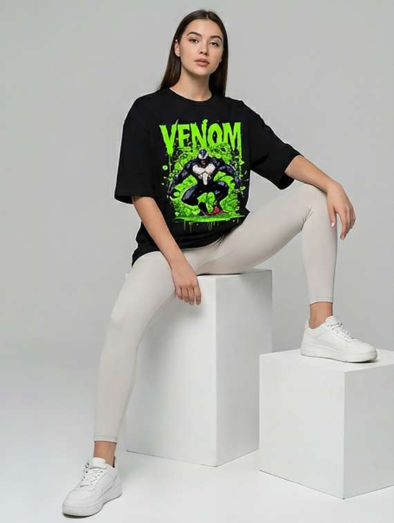 women printed short sleeve oversized t-shirt - 22387146 -  Standard Image - 3