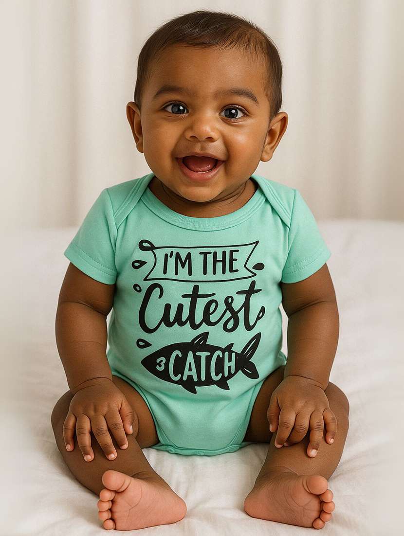 kids printed short sleeve onesies 