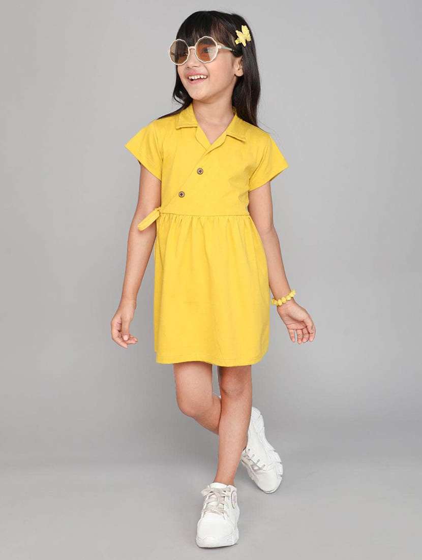 women solid short sleeve a-line dress