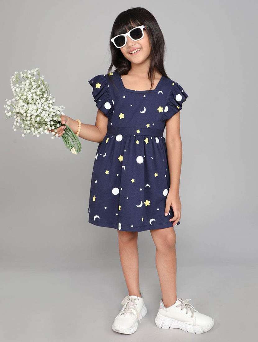 women solid ruffle sleeve a-line dress