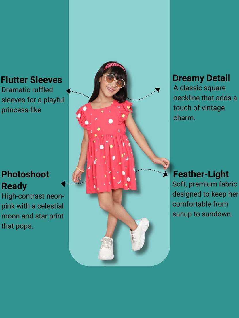 women solid ruffle sleeve a-line dress - 22387193 -  Standard Image - 3