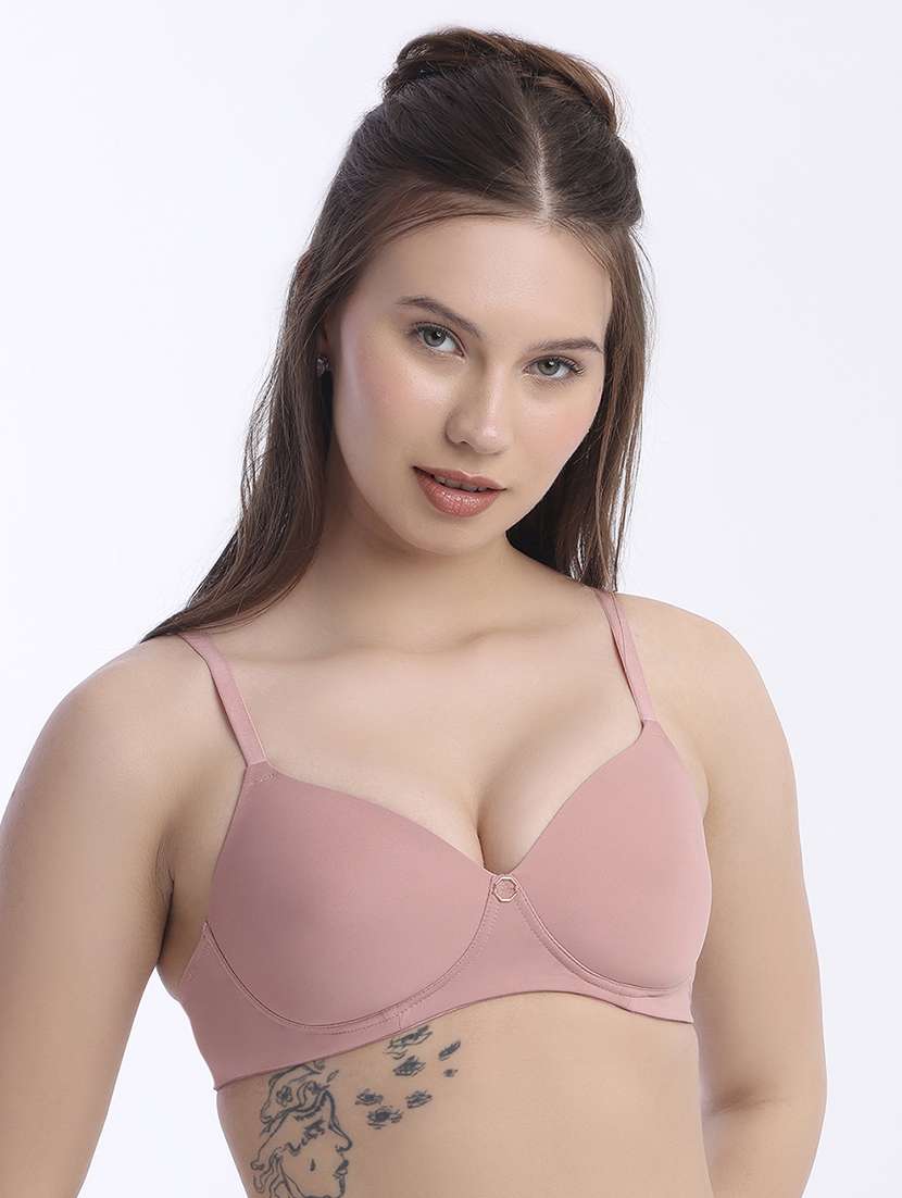 women solid lightly padded t-shirt bra