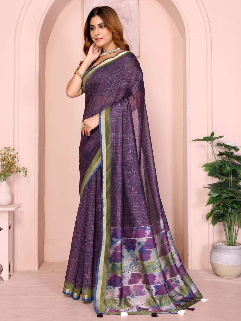 women printed casual wear saree with blouse - 22388883 -  Standard Image - 3