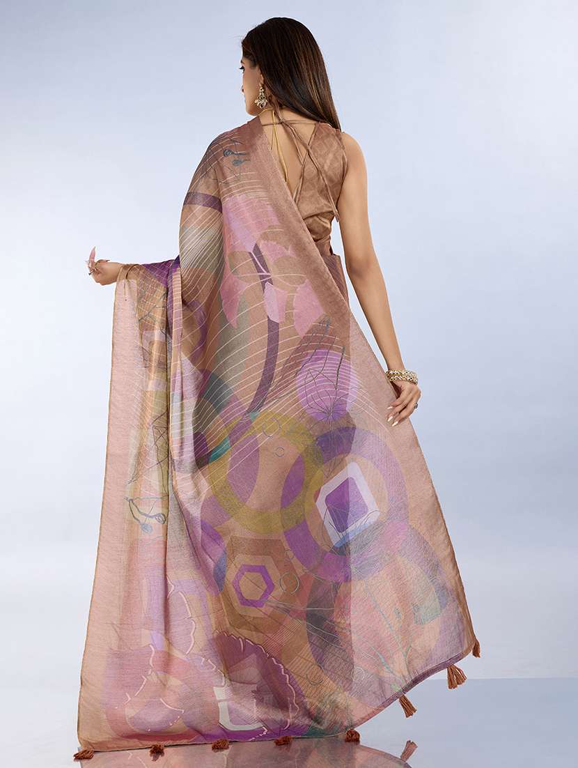 women printed casual wear saree with blouse - 22388907 -  Standard Image - 3