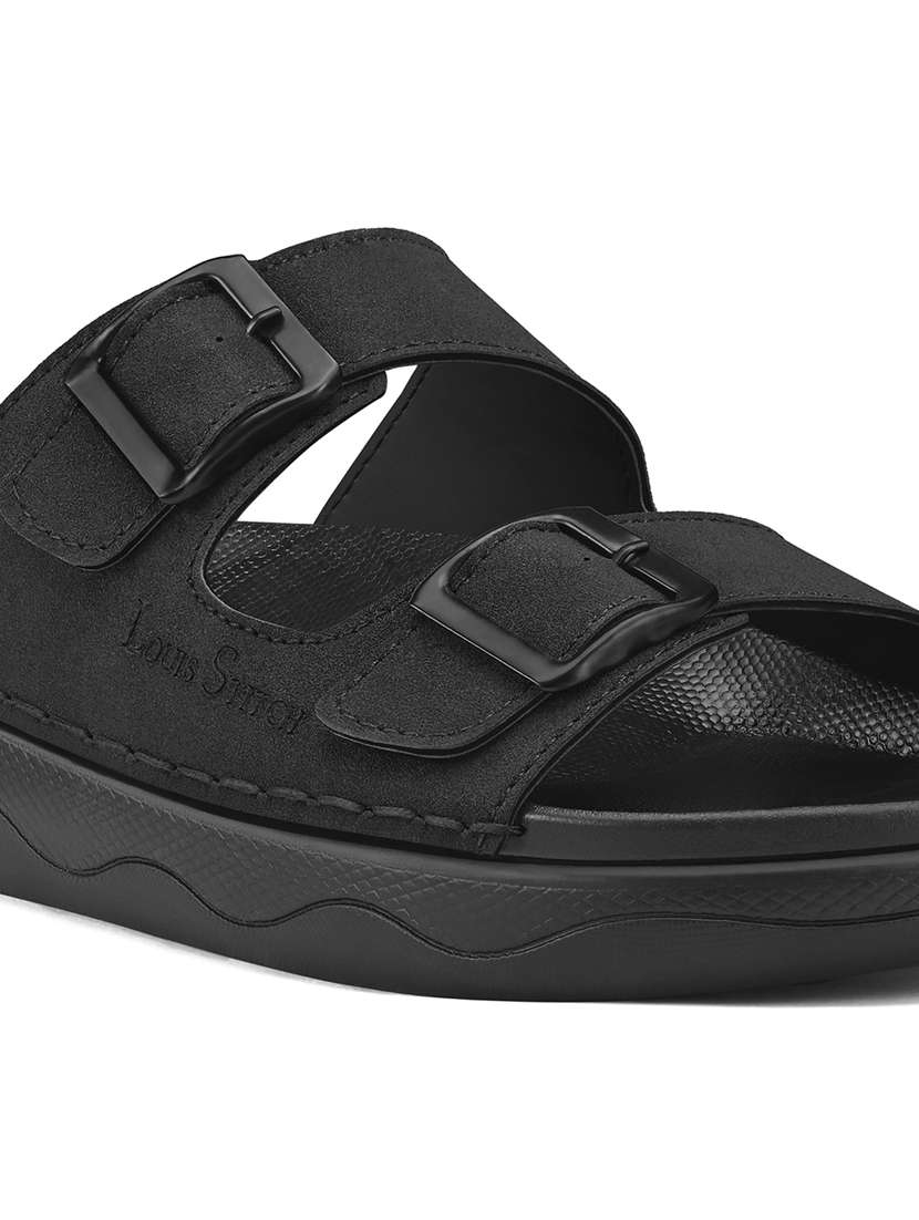 men black slip on sandal - 22389613 -  Standard Image - 5