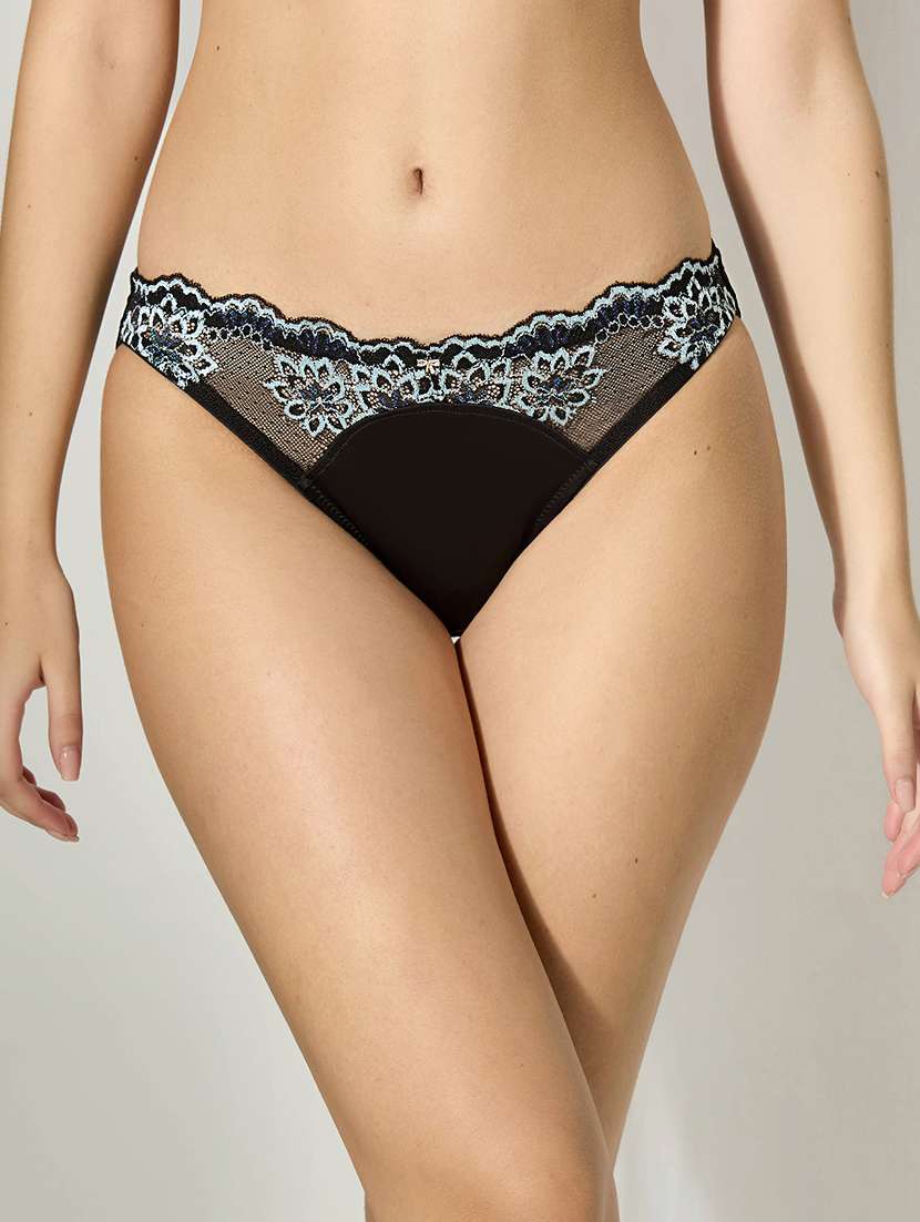 women pack of 2 self design mid rise bikini panty - 22389684 -  Standard Image - 3