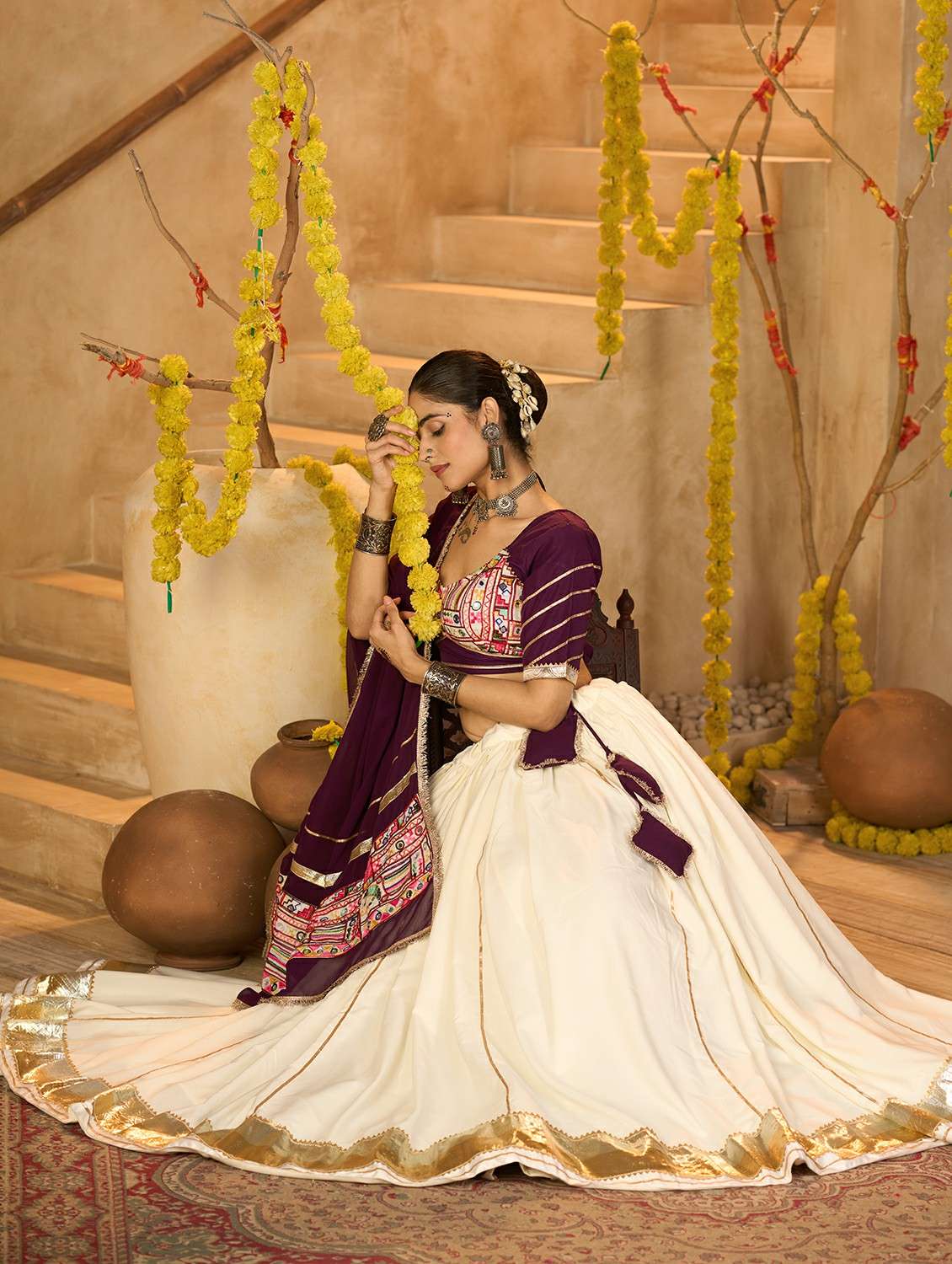 women solid flared semi-stitched lehenga - 22389713 -  Standard Image - 3