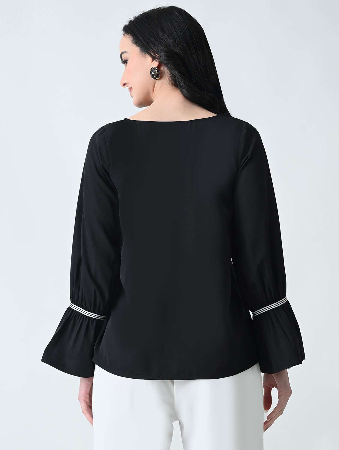 women embroidered round neck regular top - 22389762 -  Standard Image - 3