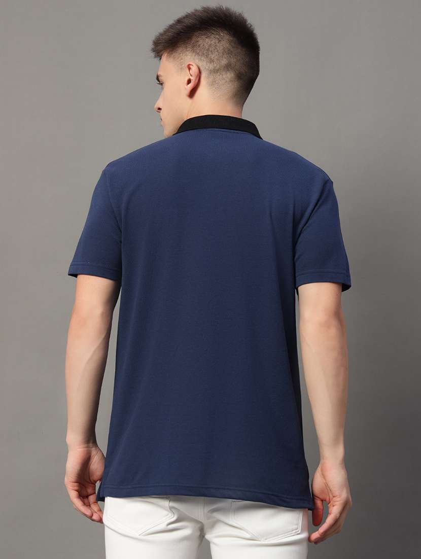 men color block short sleeve regular fit polo t-shirt - 22389850 -  Standard Image - 3