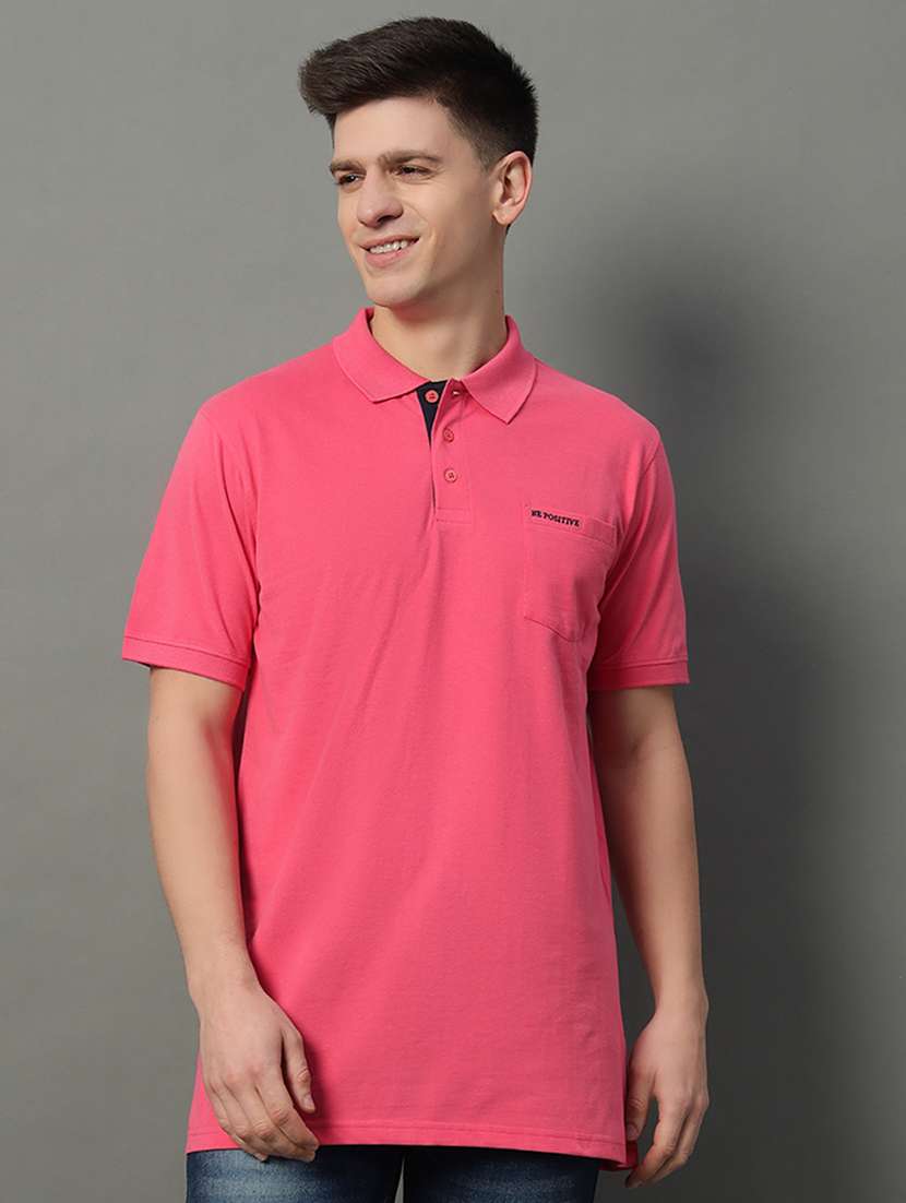 men solid short sleeve regular fit polo t-shirt