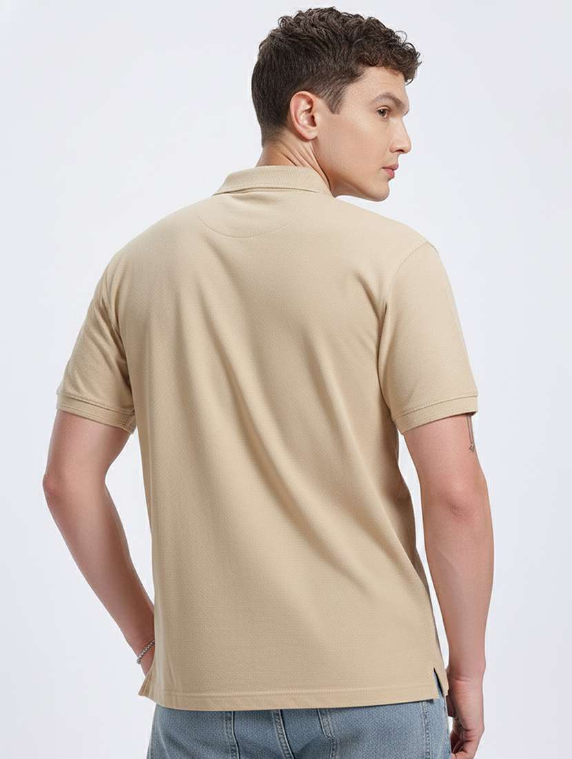 men solid short sleeve regular fit polo t-shirt - 22390030 -  Standard Image - 3