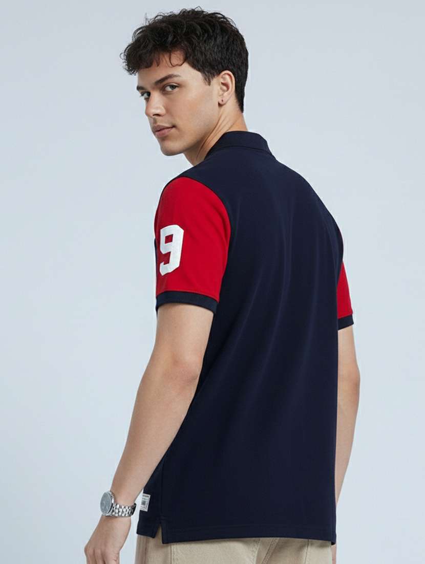 men color block short sleeve regular fit t-shirt - 22390057 -  Standard Image - 3