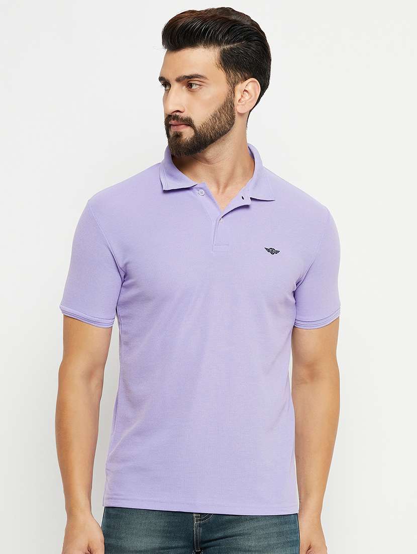 men solid short sleeve regular fit polo t-shirt