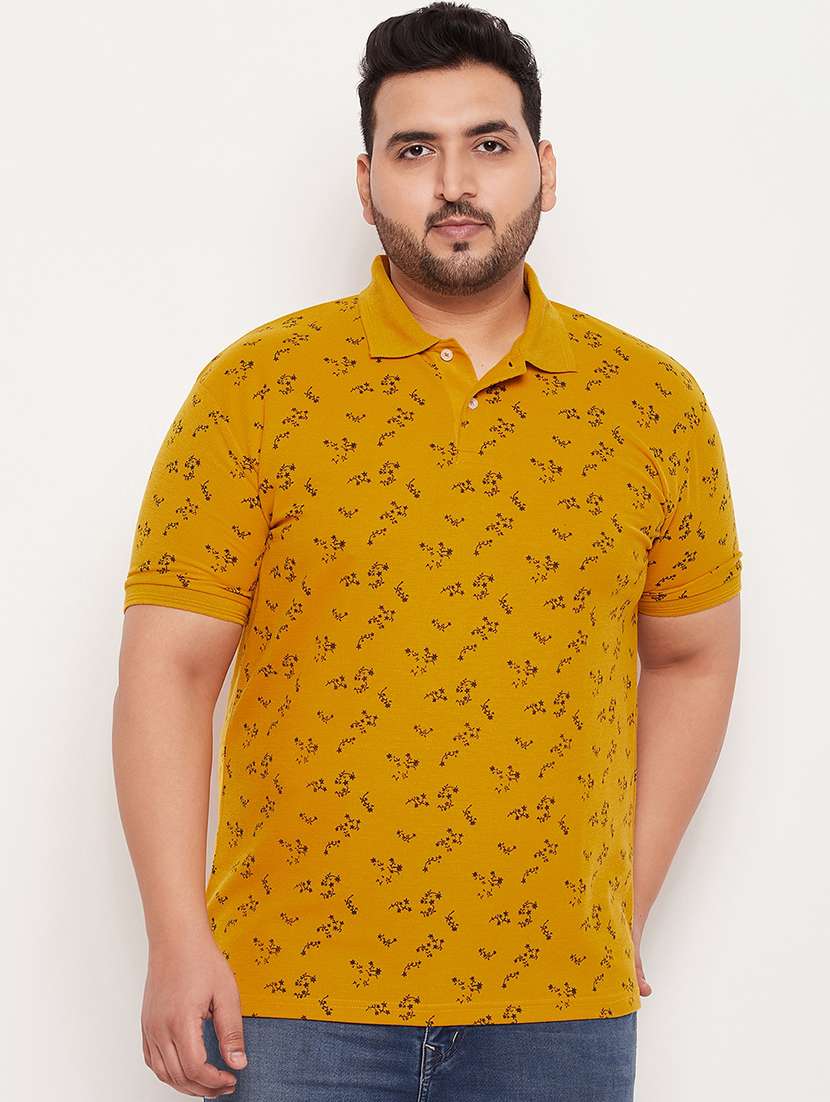 men printed short sleeve regular fit polo t-shirt