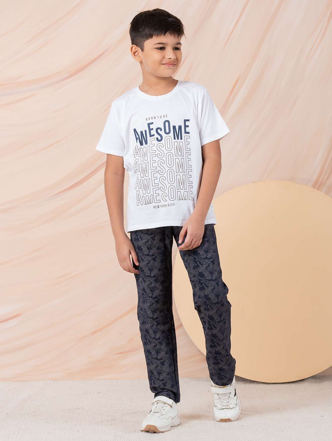 boys printed full length co-ord set